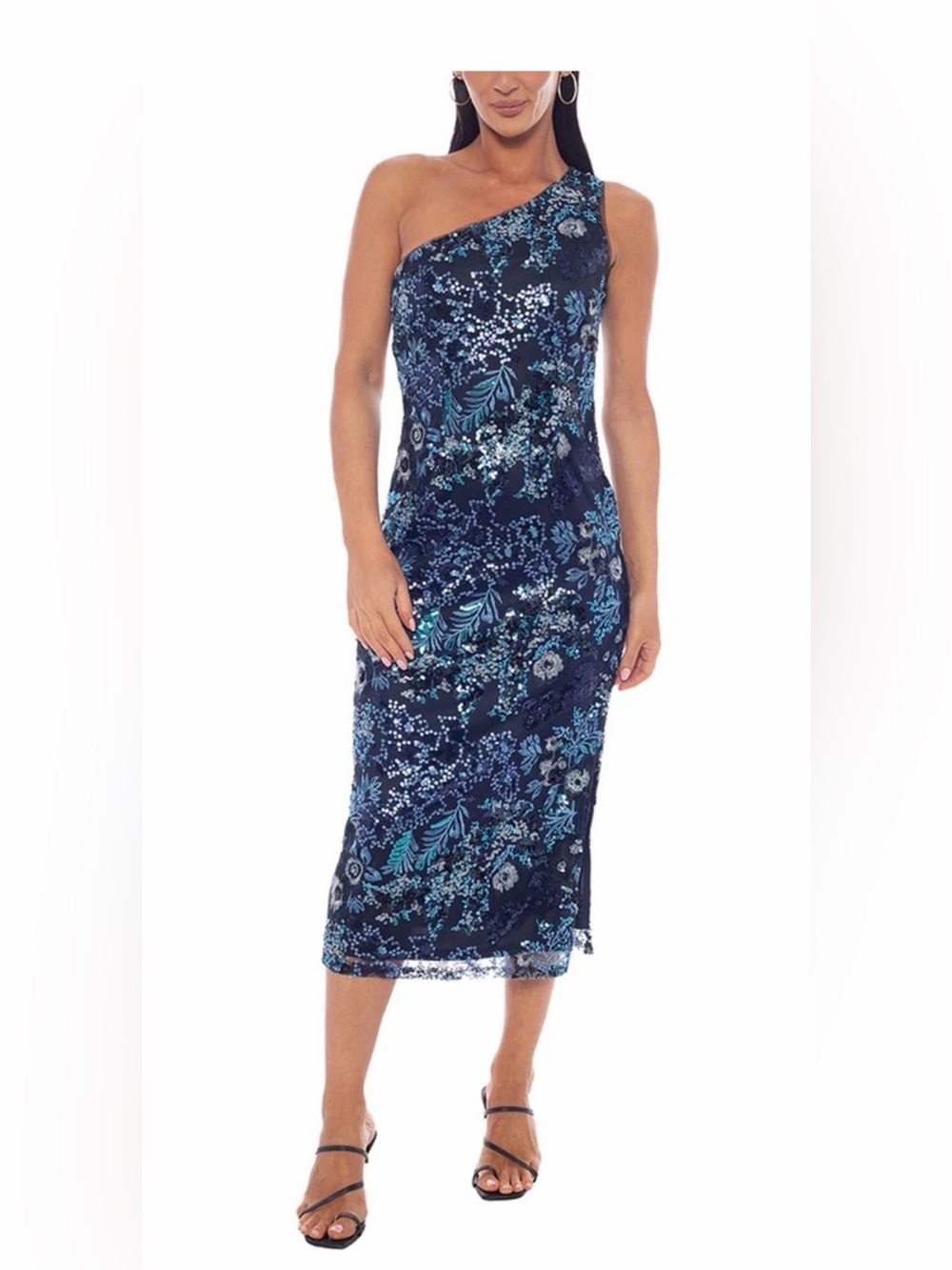 OLEG CASSINI PRINTED MAXI DRESS